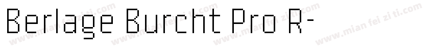 Berlage Burcht Pro R字体转换